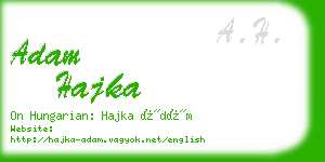adam hajka business card